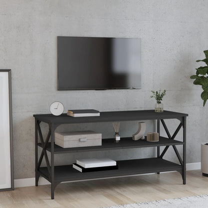 Tv-meubel 100x40x50 cm bewerkt hout zwart