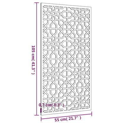 Wanddecoratie tuin Moors ontwerp 105x55 cm cortenstaal