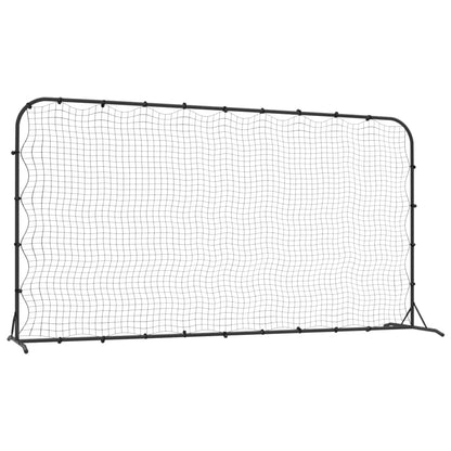 Voetbal rebounder 366x90x183 cm HDPE zwart