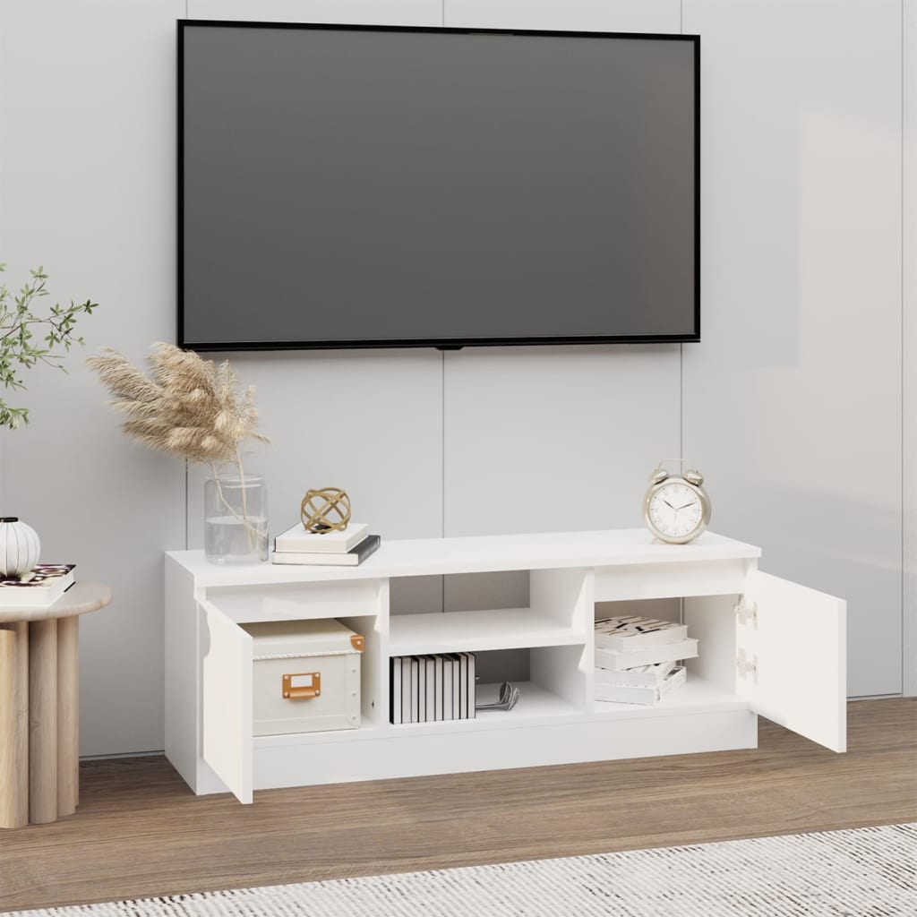 Tv-meubel met deur 102x30x36 cm wit