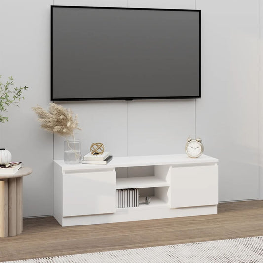 Tv-meubel met deur 102x30x36 cm wit