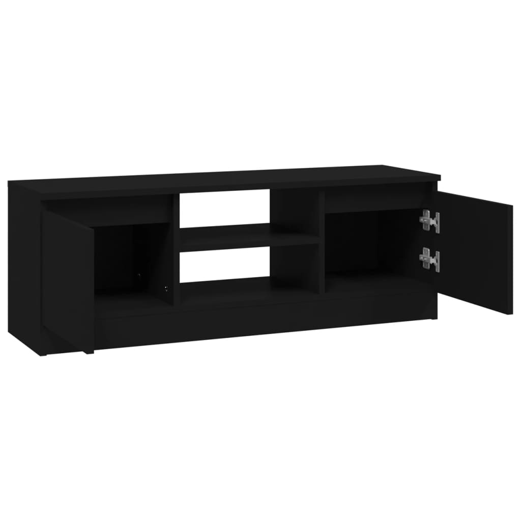 Tv-meubel met deur 102x30x36 cm zwart