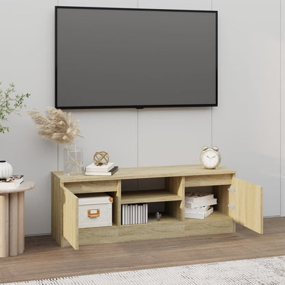 Tv-meubel met deur 102x30x36 cm sonoma eikenkleurig