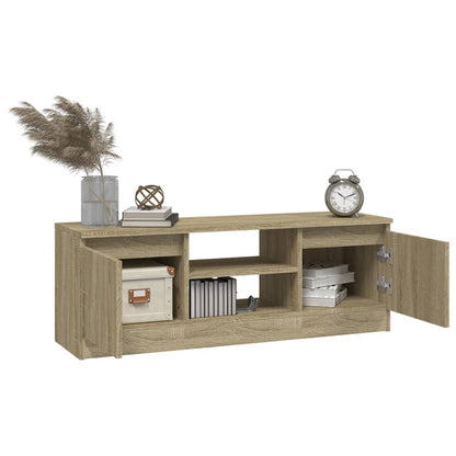 Tv-meubel met deur 102x30x36 cm sonoma eikenkleurig