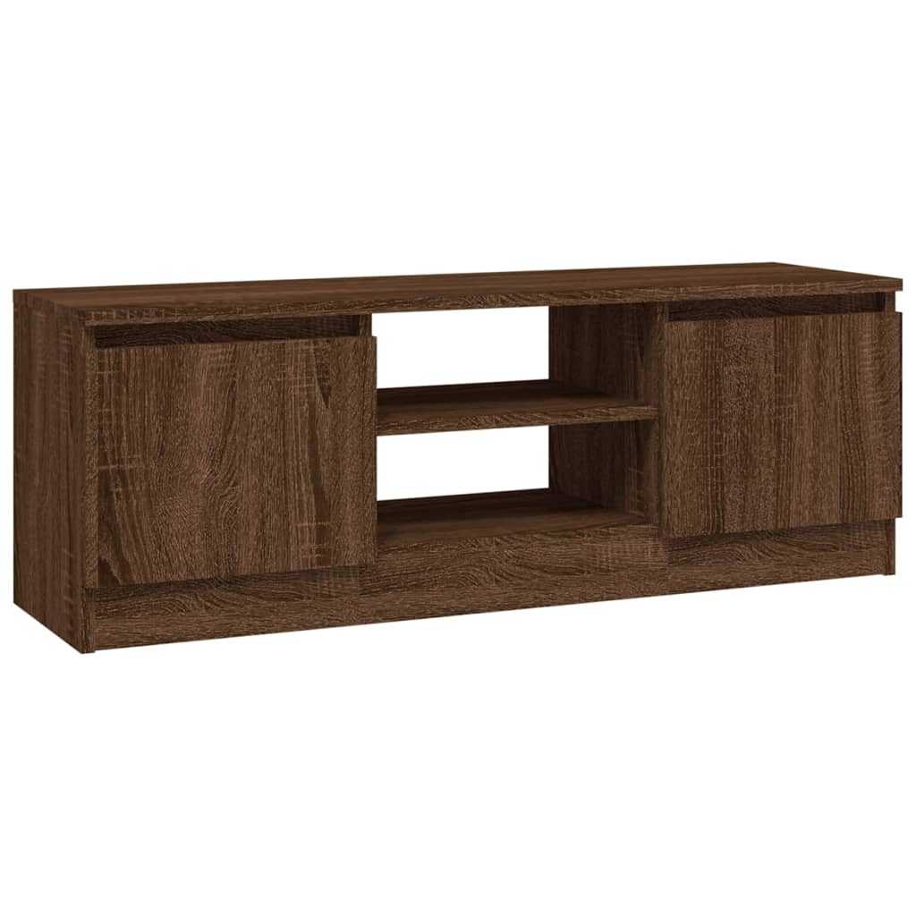 Tv-meubel met deur 102x30x36 cm bruin eikenkleur