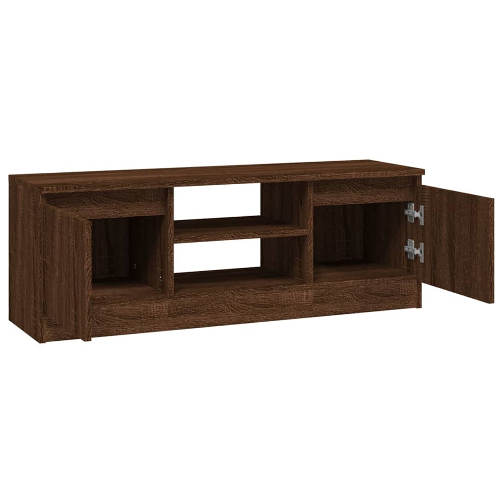 Tv-meubel met deur 102x30x36 cm bruin eikenkleur