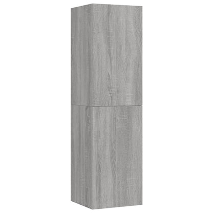 Tv-wandmeubels 2 st 30,5x30x110 cm grijs sonoma eikenkleurig