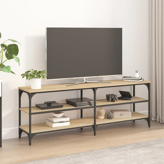 Tv-meubel 140x30x50 cm bewerkt hout sonoma eikenkleurig