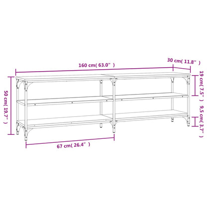 Tv-meubel 160x30x50 cm bewerkt hout sonoma eikenkleurig