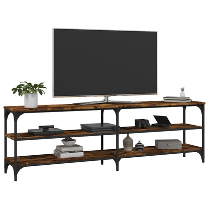 Tv-meubel 160x30x50 cm bewerkt hout gerookt eikenkleurig