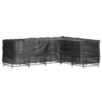 Tuinmeubelhoezen L-vormig 2 st 16 oogjes 260x210x80 cm