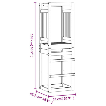 vidaXL Speeltoren 53x46,5x169 cm massief douglashout