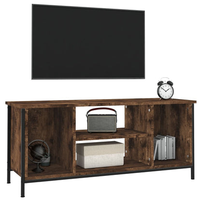 Tv-meubel 102x35x45 cm bewerkt hout gerookt eikenkleurig