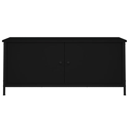 Tv-meubel 102x35x45 cm bewerkt hout zwart