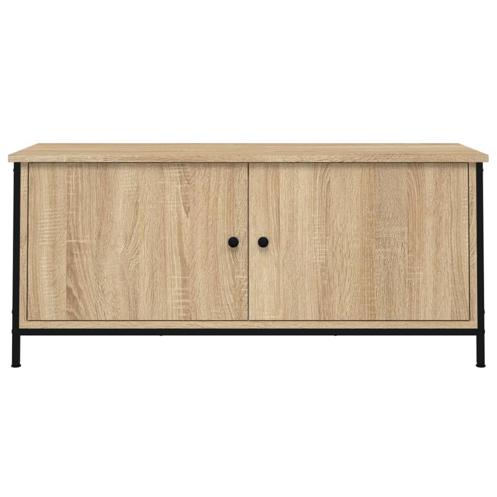 Tv-meubel 102x35x45 cm bewerkt hout sonoma eikenkleurig