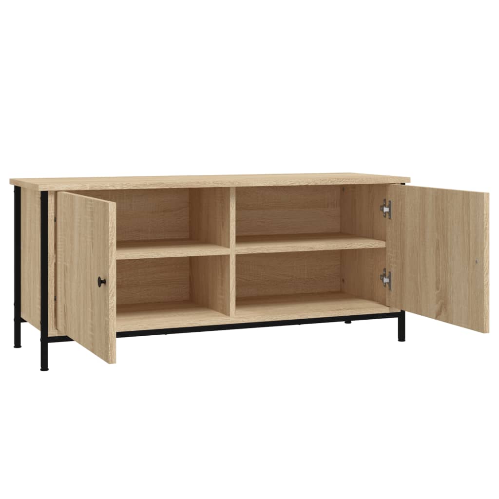 Tv-meubel 102x35x45 cm bewerkt hout sonoma eikenkleurig