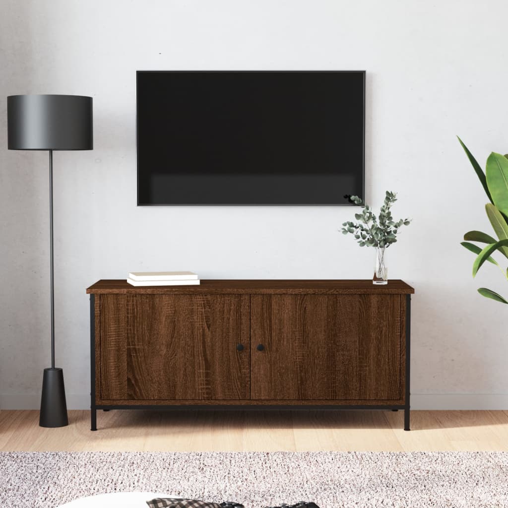 Tv-meubel 102x35x45 cm bewerkt hout sonoma eikenkleurig