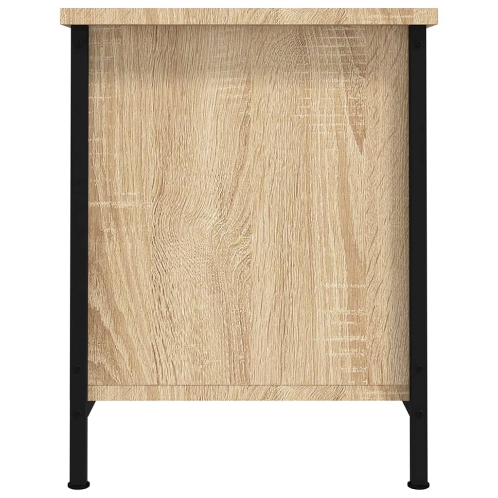 Tv-meubel met deuren 60x35x45 cm bewerkt hout sonoma eikenkleur