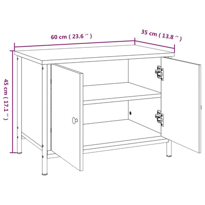 Tv-meubel met deuren 60x35x45 cm bewerkt hout sonoma eikenkleur