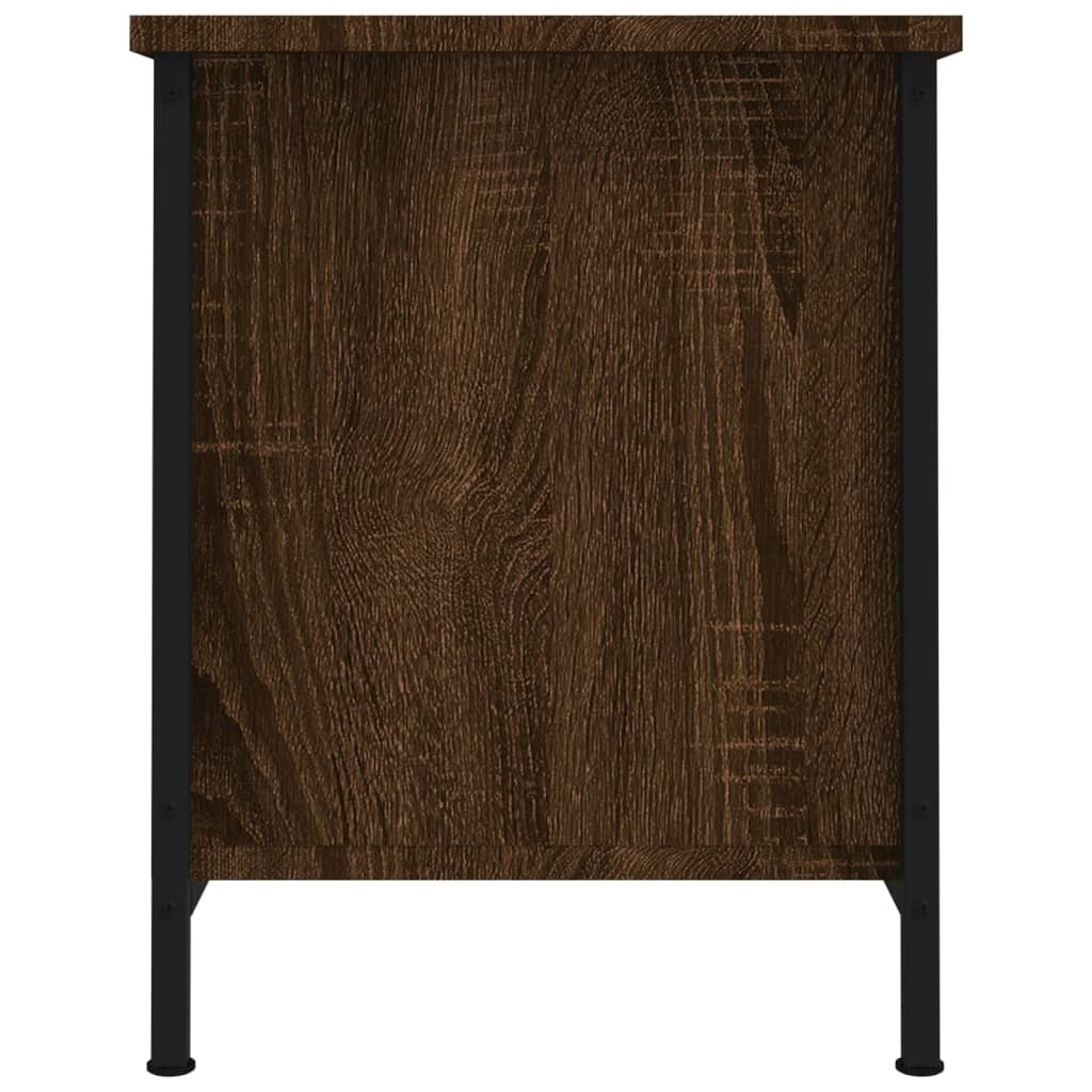 Tv-meubel met deuren 60x35x45 cm bewerkt hout bruin eiken