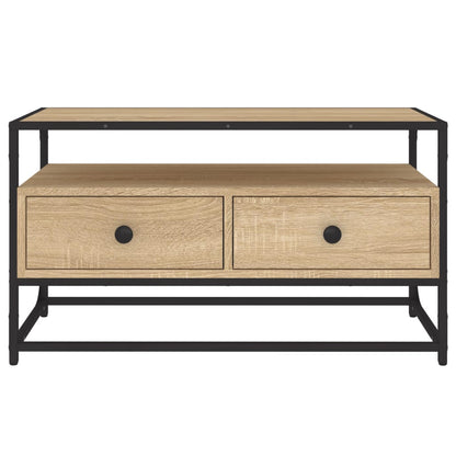 Tv-meubel 80x35x45 cm bewerkt hout sonoma eikenkleurig