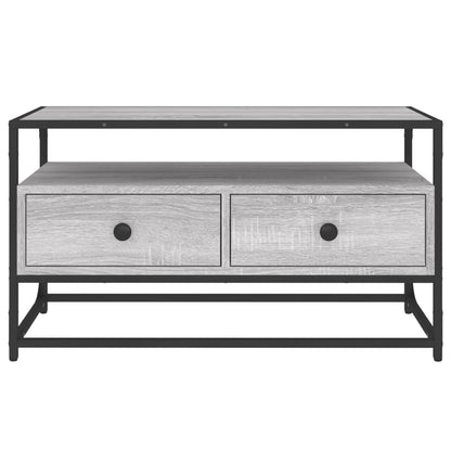 Tv-meubel 80x35x45 cm bewerkt hout grijs sonoma eikenkleurig