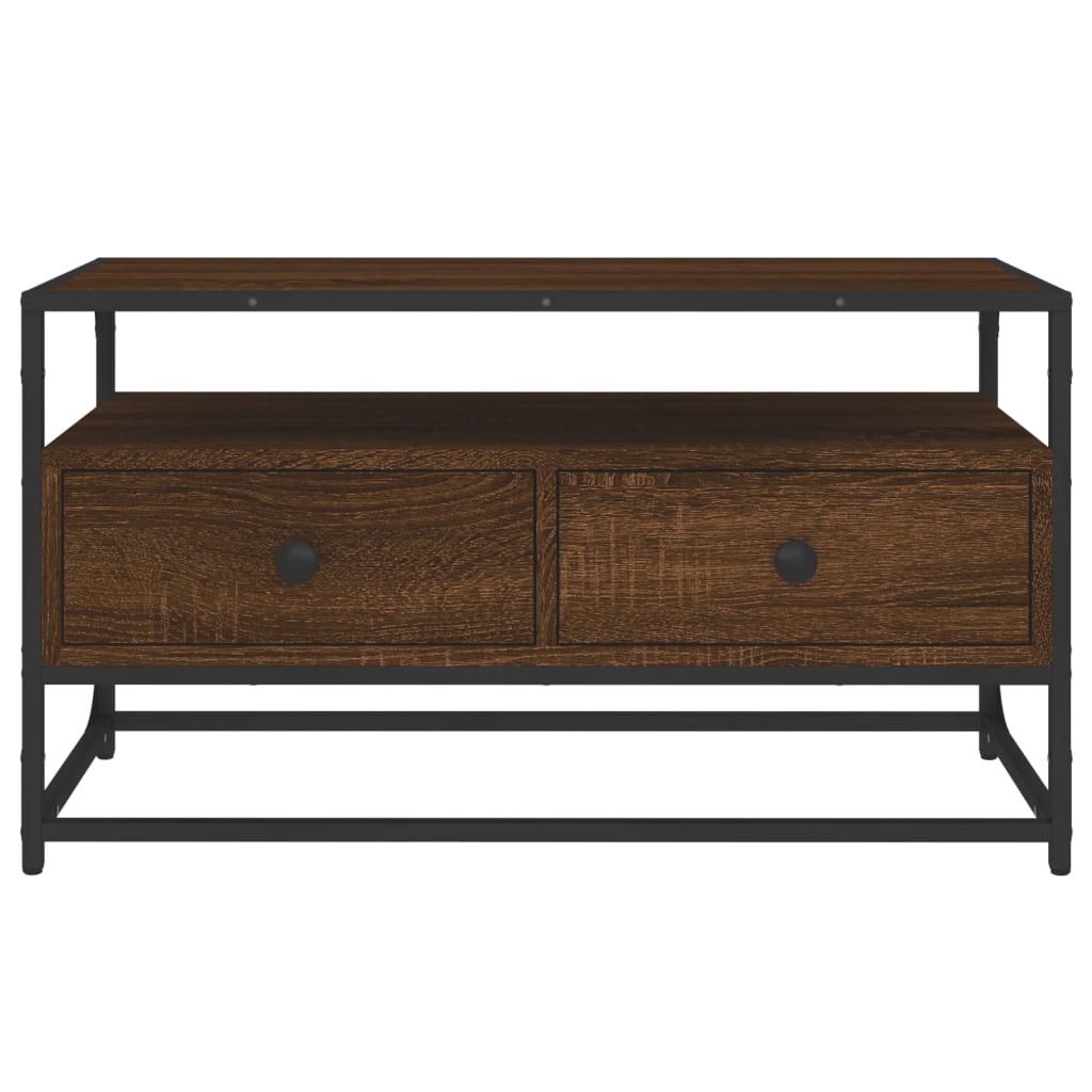 Tv-meubel 80x35x45 cm bewerkt hout bruin eikenkleur