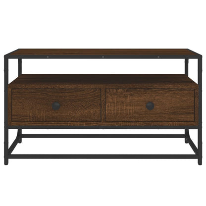 Tv-meubel 80x35x45 cm bewerkt hout bruin eikenkleur