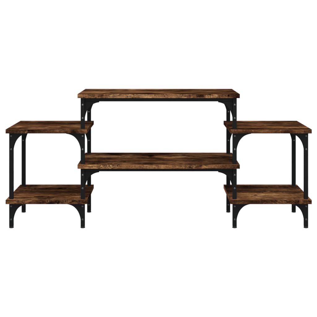 Tv-meubel 117x35x52 cm bewerkt hout gerookt eikenkleurig