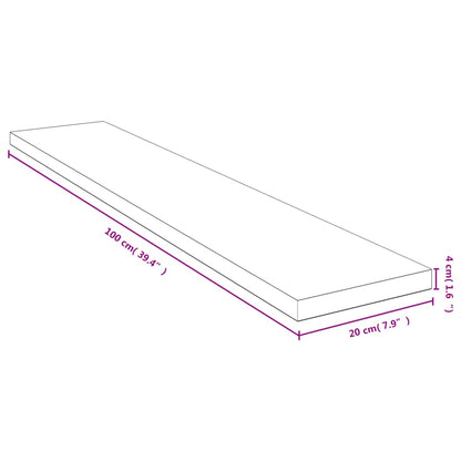 Wandschap 100x20x4 cm bamboe