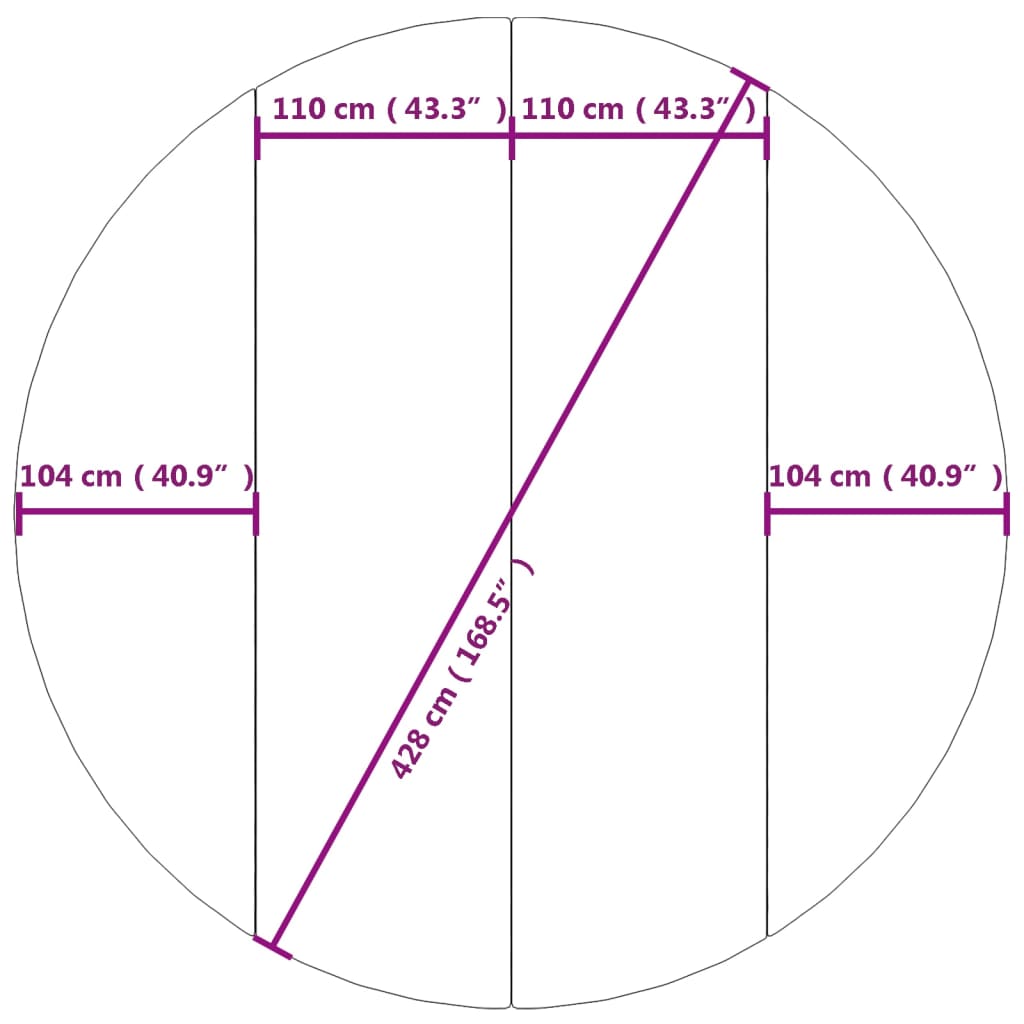 Zwembadgrondzeil Ø428 cm polyester geotextiel lichtgrijs