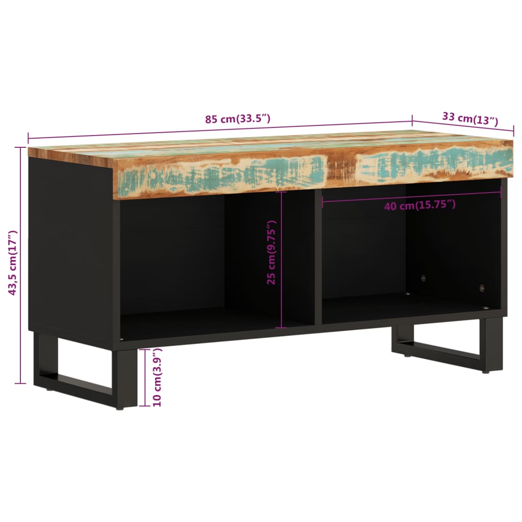 Tv-meubel 85x33x43,5 cm massief gerecycled hout