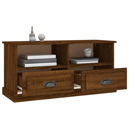 Tv-meubel 93x35,5x45 cm bewerkt hout bruin eikenkleur