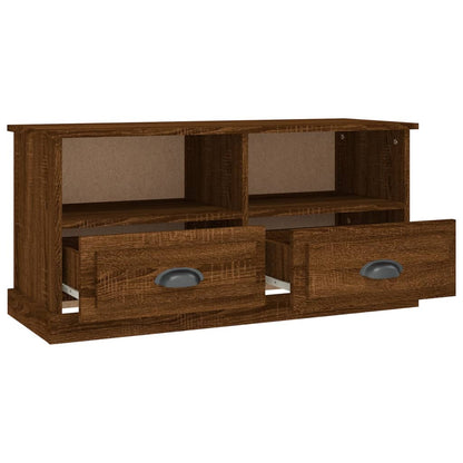 Tv-meubel 93x35,5x45 cm bewerkt hout bruin eikenkleur