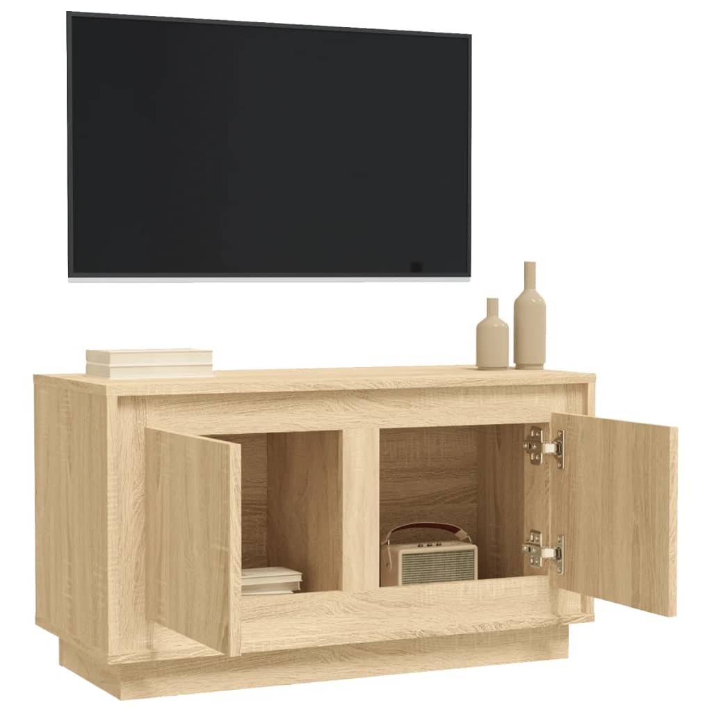 Tv-meubel 80x35x45 cm bewerkt hout sonoma eikenkleurig