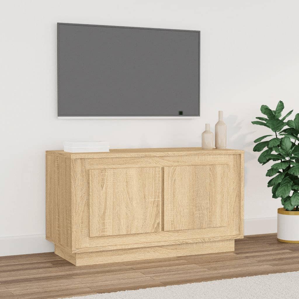 Tv-meubel 80x35x45 cm bewerkt hout sonoma eikenkleurig