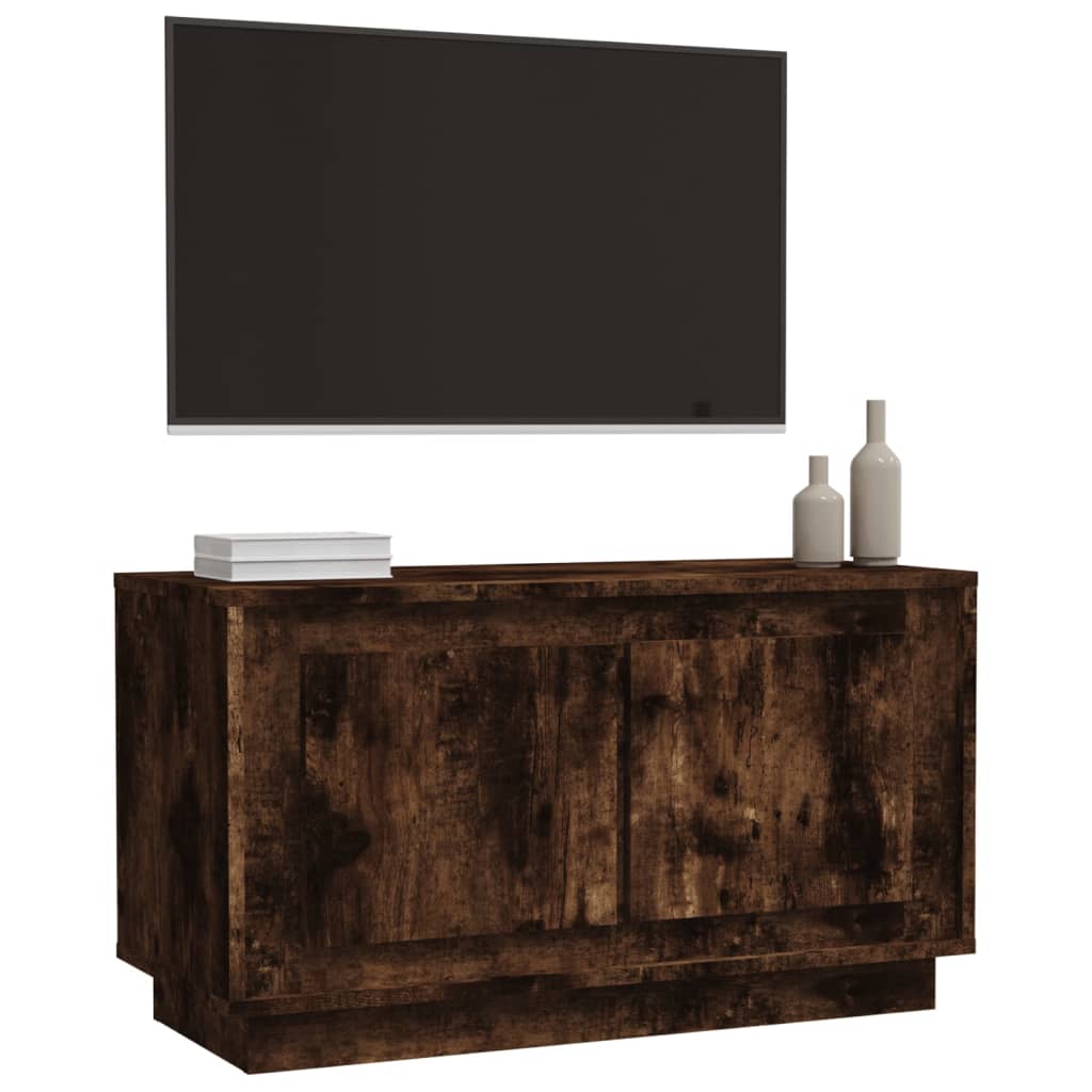 Tv-meubel 80x35x45 cm bewerkt hout gerookt eikenkleurig