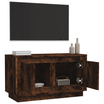 Tv-meubel 80x35x45 cm bewerkt hout gerookt eikenkleurig