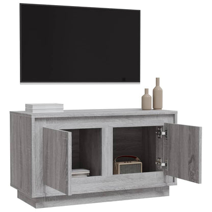 Tv-meubel 80x35x45 cm bewerkt hout grijs sonoma eikenkleurig