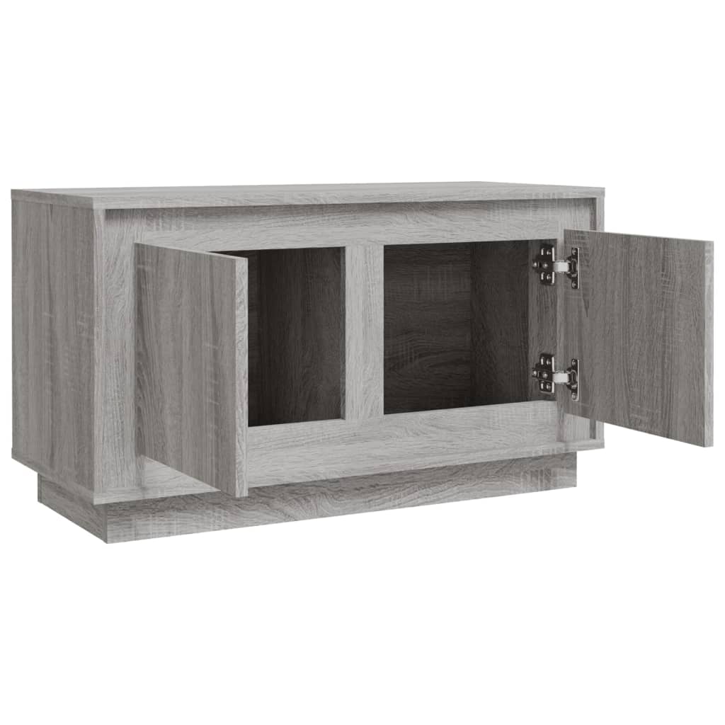 Tv-meubel 80x35x45 cm bewerkt hout grijs sonoma eikenkleurig