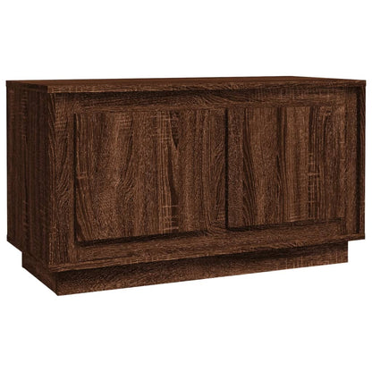 Tv-meubel 80x35x45 cm bewerkt hout bruin eikenkleur