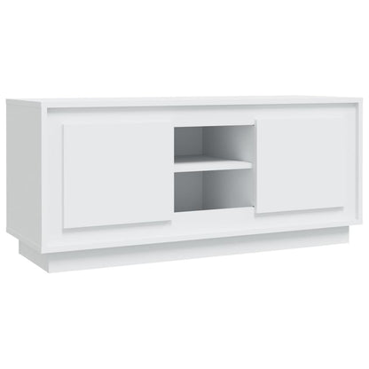 Tv-meubel 102x35x45 cm bewerkt hout wit