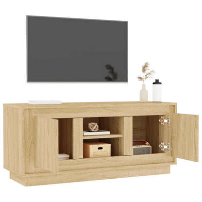 Tv-meubel 102x35x45 cm bewerkt hout sonoma eikenkleurig