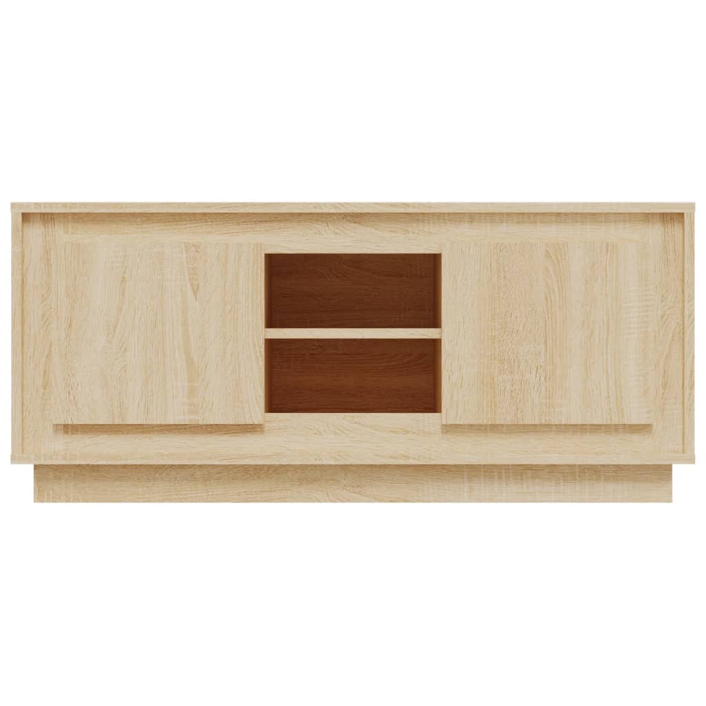 Tv-meubel 102x35x45 cm bewerkt hout sonoma eikenkleurig