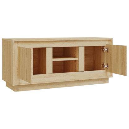 Tv-meubel 102x35x45 cm bewerkt hout sonoma eikenkleurig