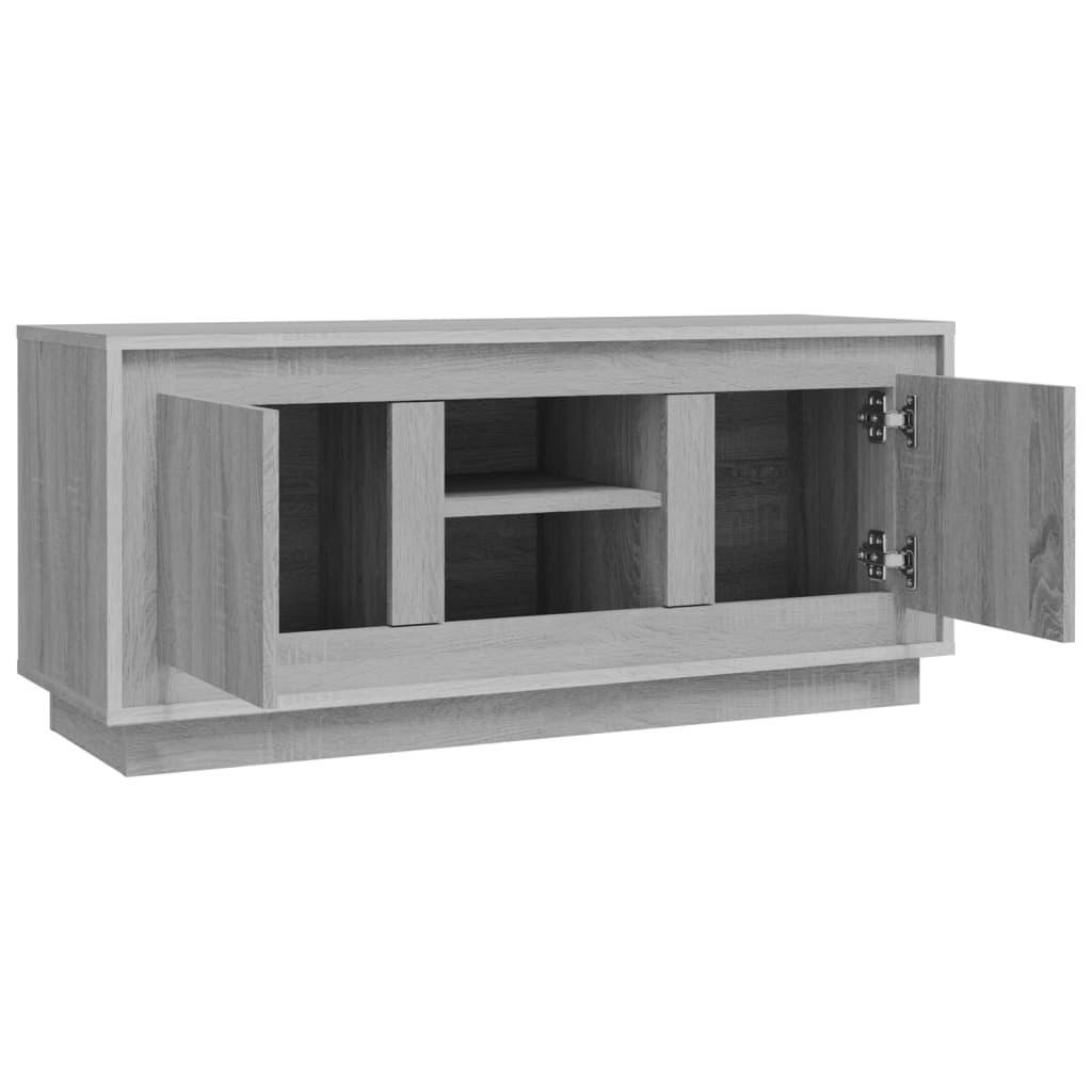 Tv-meubel 102x35x45 cm bewerkt hout grijs sonoma eikenkleurig