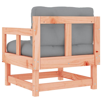 Tuinstoelen 2 st met kussens massief douglashout