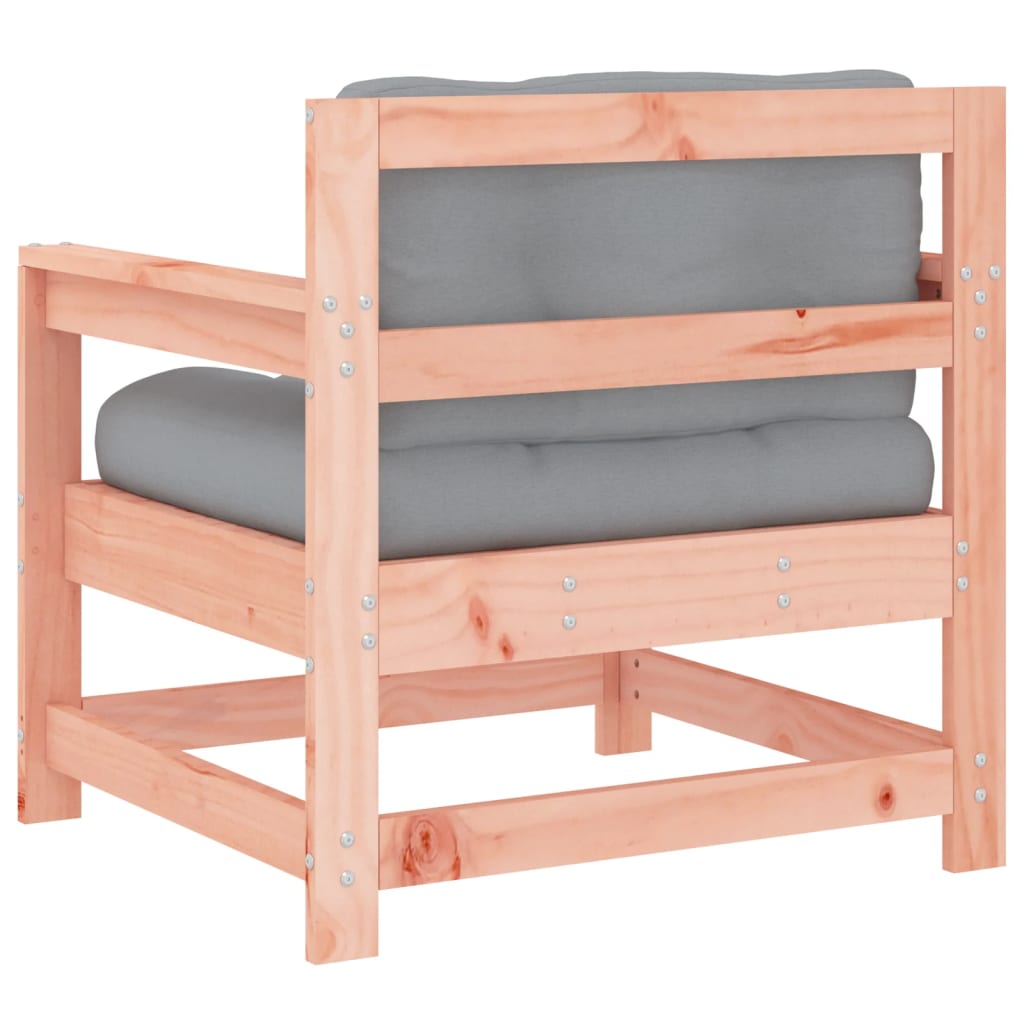 Tuinstoelen 2 st met kussens massief douglashout