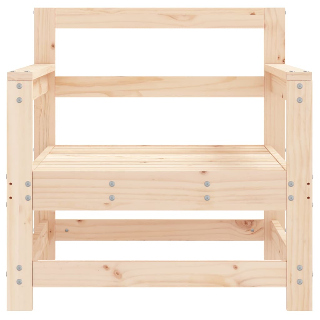 Tuinstoelen 2 st massief grenenhout