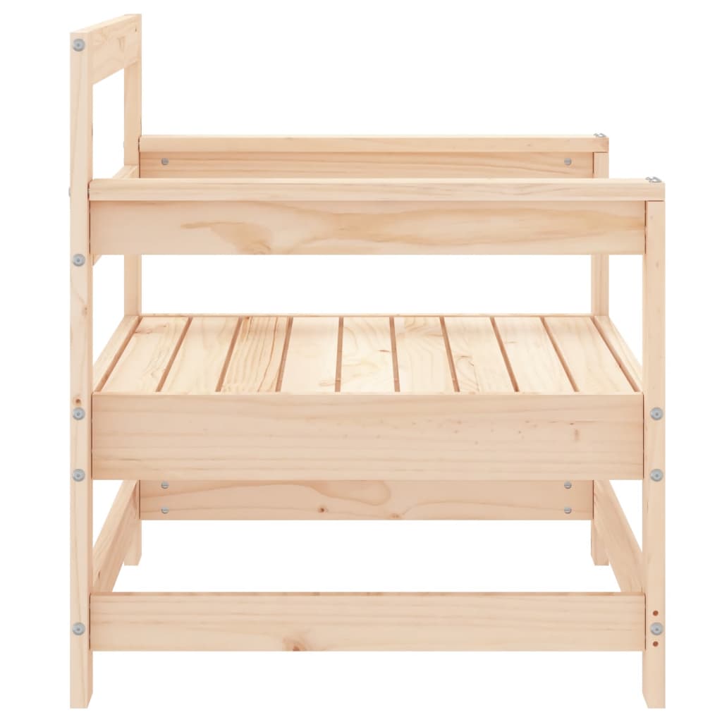 Tuinstoelen 2 st massief grenenhout